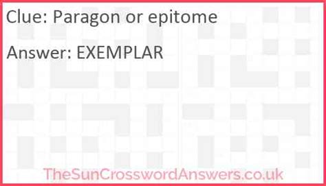 epitome crossword clue